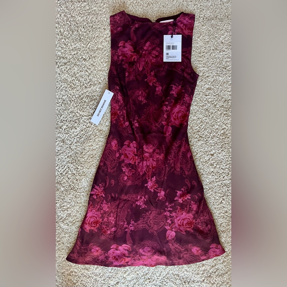 Princess Polly Vivre Burgundy Mini Dress - Picture 3 of 5